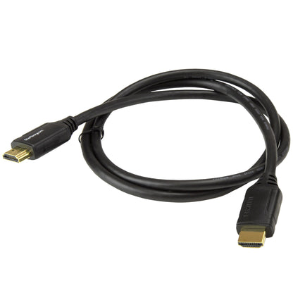 StarTech.com - Cable de 1m HDMI 2.0 Certificado Premium con Ethernet - HDMI de Alta Velocidad Ultra HD de 4K a 60Hz HDR10 - para Monitores o TV UHD