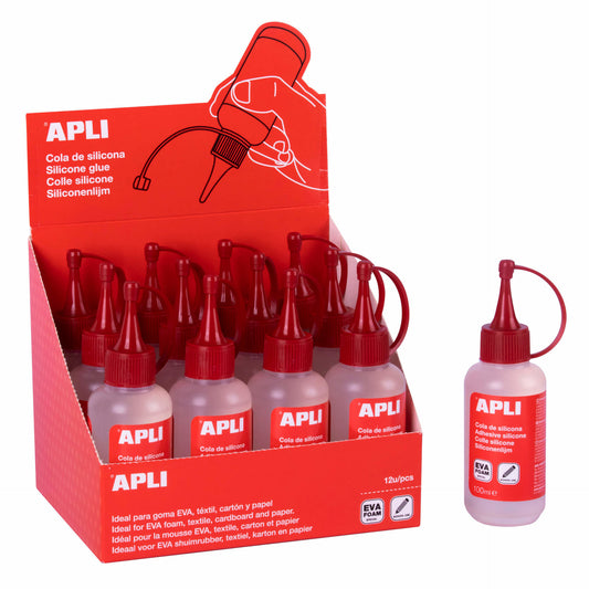 APLI - Cola de silicona 100 ml 13349 - 1 Unidad