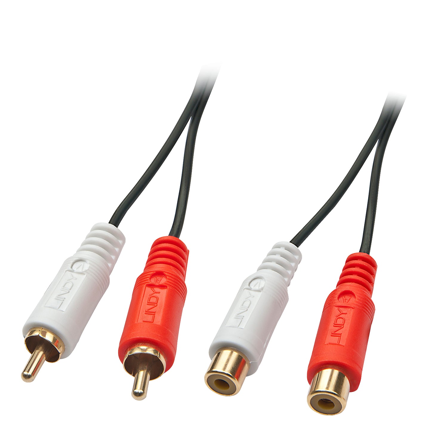 Lindy - 35671 cable de audio 2 m 2 x RCA Negro  Rojo  Blanco