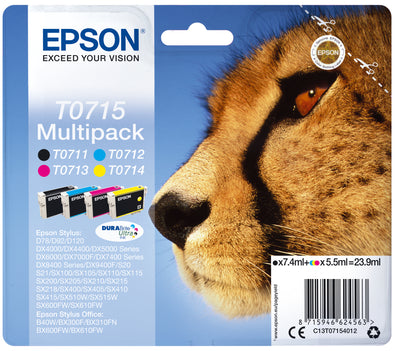 Epson Multipack T0715 4 colores (etiqueta RF)