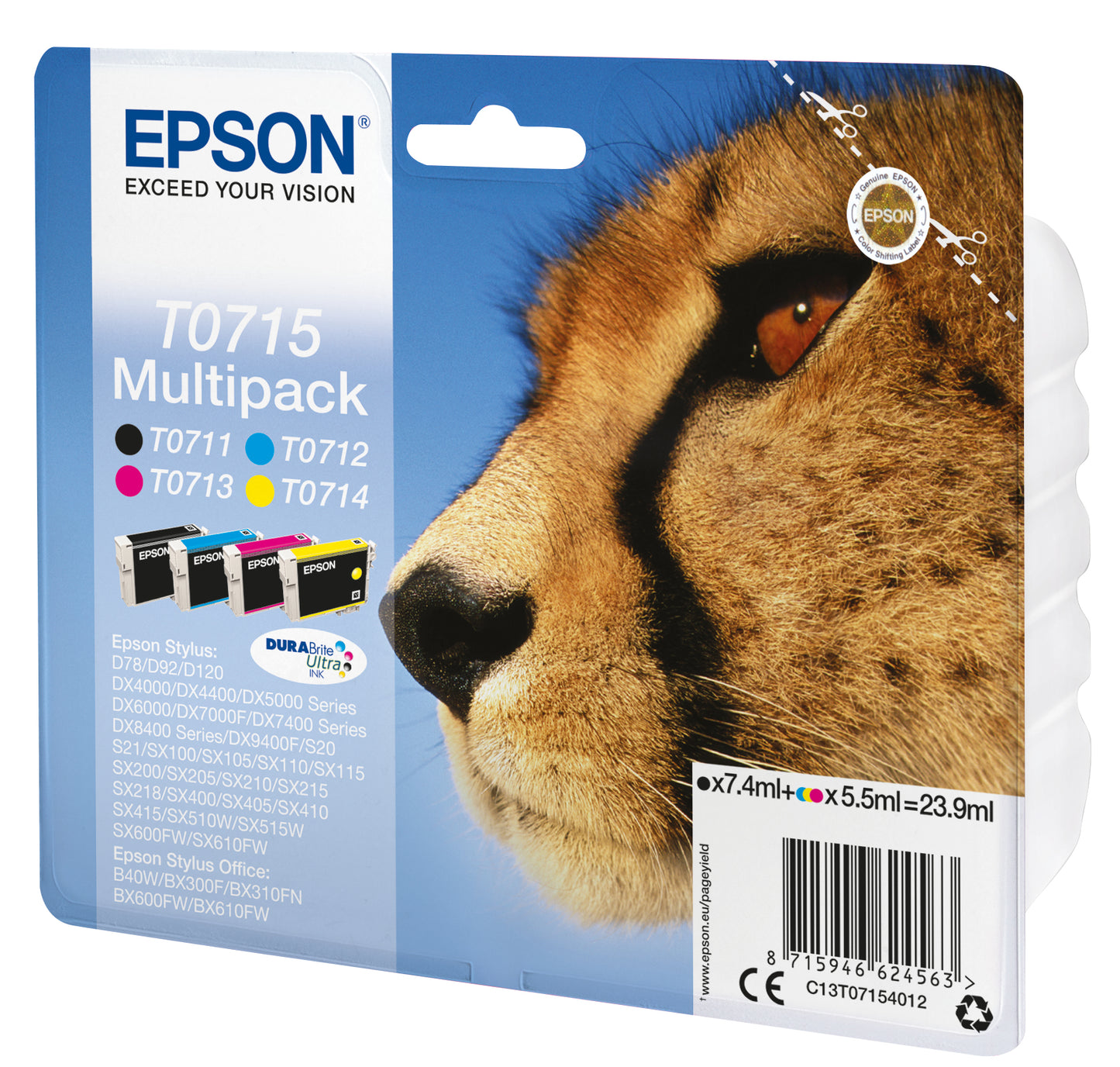 Epson Multipack T0715 4 colores (etiqueta RF)