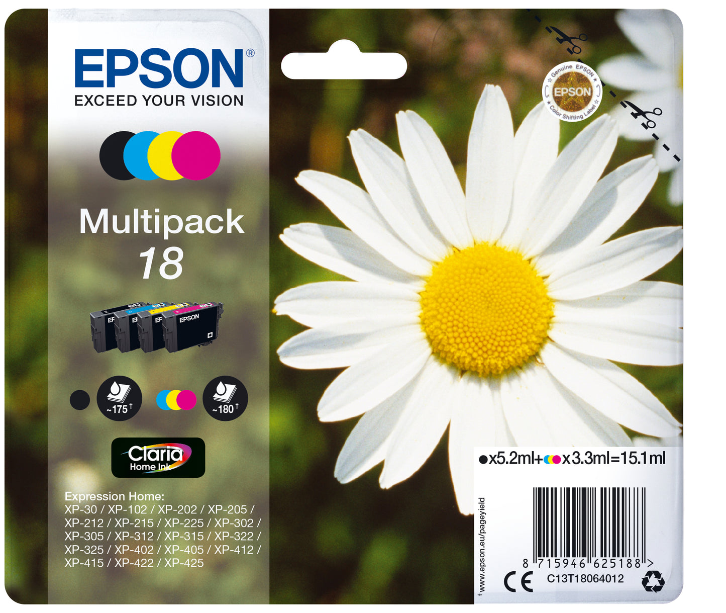 Epson Daisy Multipack 18 4 colores (etiqueta RF)