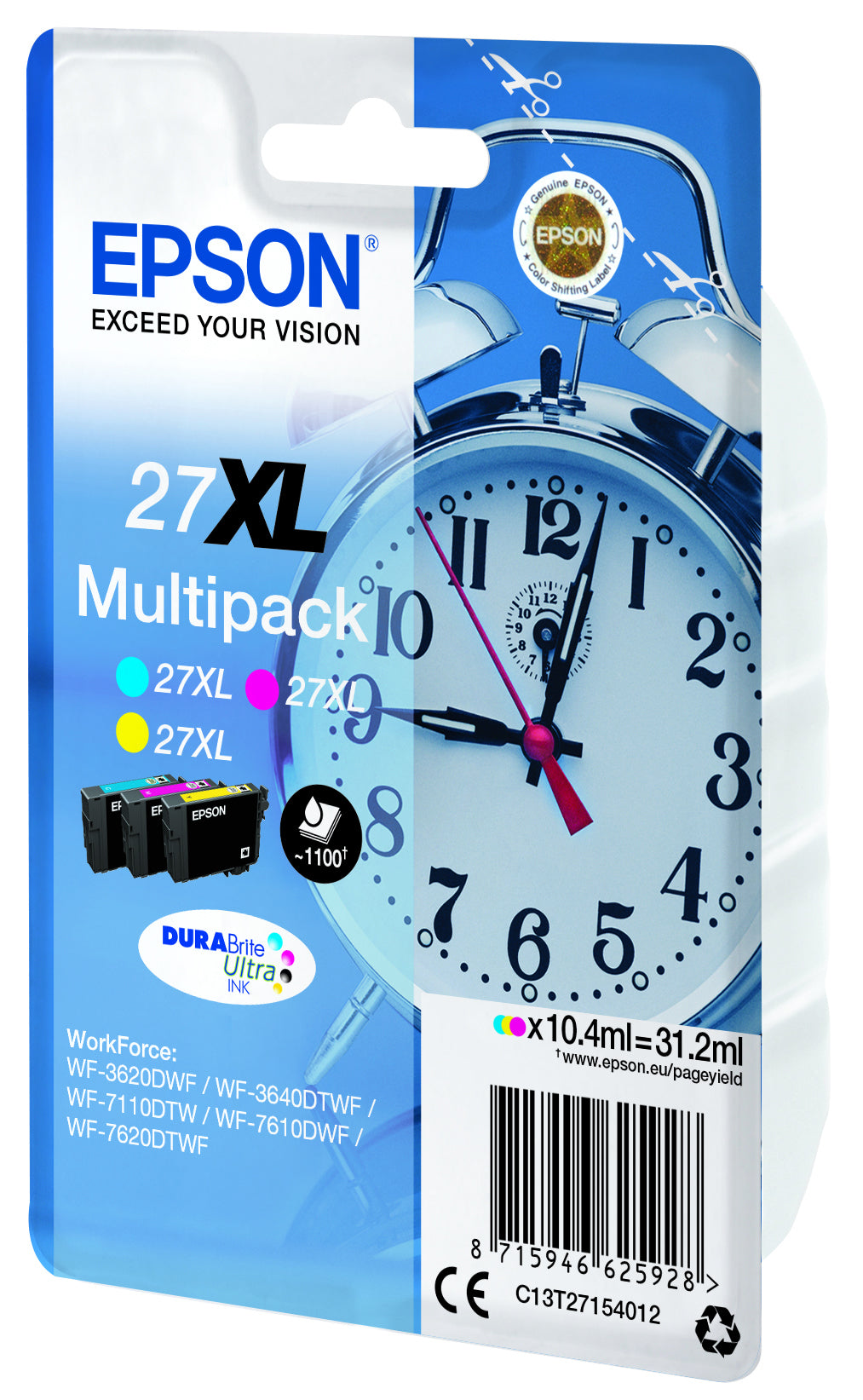 Epson - Alarm clock Multipack 3-colour 27XL DURABrite Ultra Ink