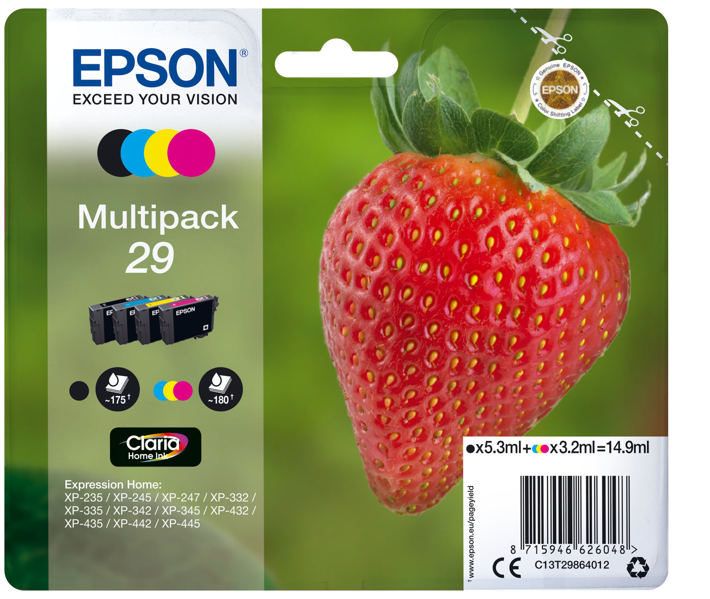 Epson Strawberry Multipack 4-colours 29 Claria Home Ink