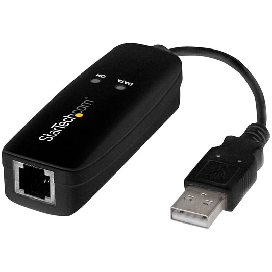 StarTech.com - Fax Módem USB 2.0 Externo de 56K V.92 Basado en Hardware - Con Velocidades de Transferencia de Hasta 56Kbps (datos) 14 4Kbps(Fax) - Dongle para Ordenador  Portátil  CMS  POS