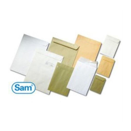 Sam - SAM SOBRE DIN C4 AE-C4/B AUTOADHESIVO CON TIRA DE SILICONA 229X324 100 GRAMOS OFFSET RECICLADO 250 SOBRES