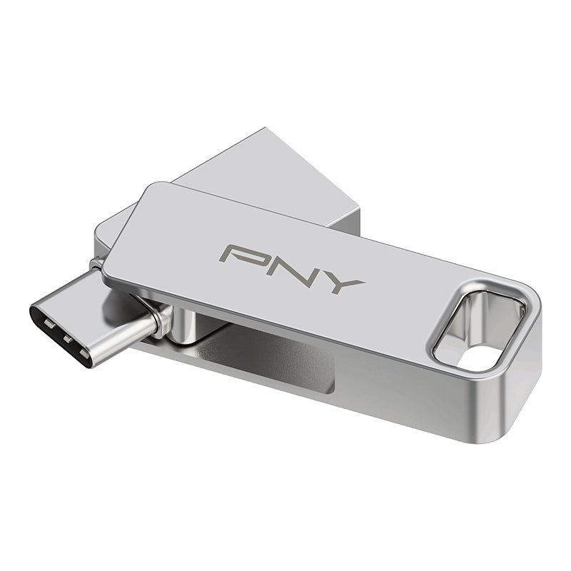 PNY - DUO LINK unidad flash USB 128 GB USB Type-A / USB Type-C 3.2 Gen 1 (3.1 Gen 1) Acero inoxidable