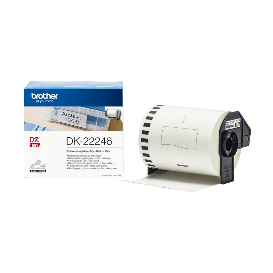 Brother DK-22246 cinta para impresora de etiquetas Negro sobre blanco