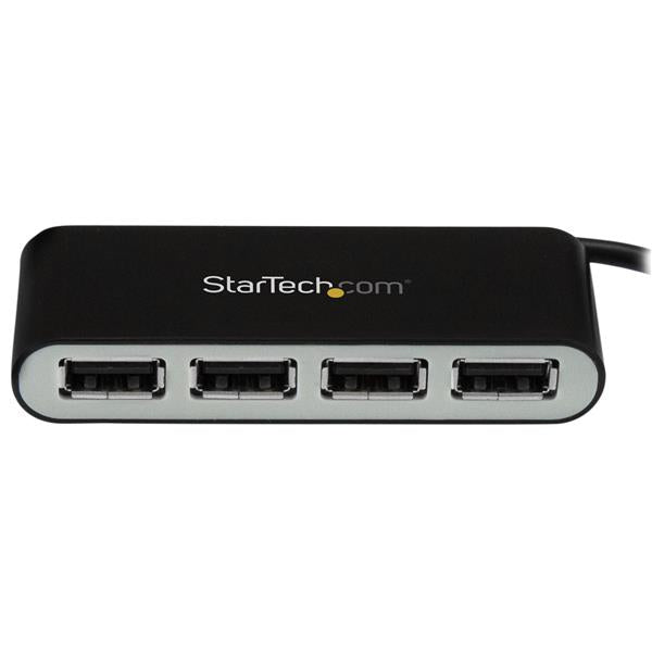 StarTech.com - Concentrador Ladrón USB 2.0 de 4 Puertos con Cable Integrado - Hub Portátil USB 2.0