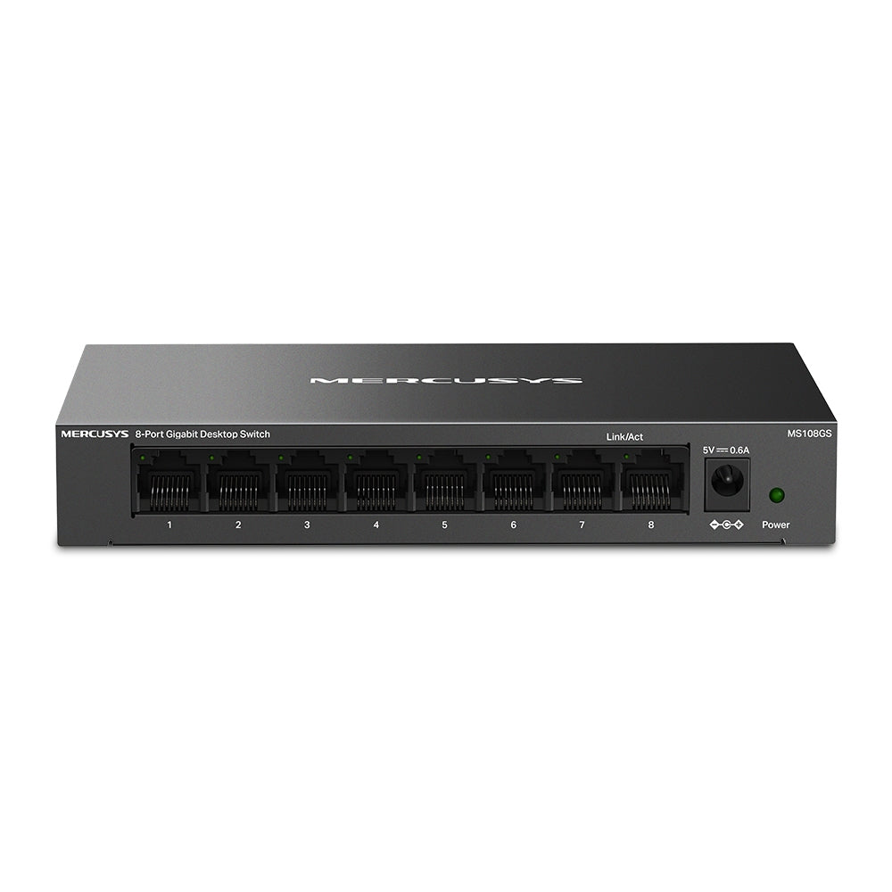 Mercusys - MS108GS switch No administrado Gigabit Ethernet (10/100/1000) Negro