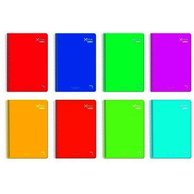 Pacsa - PACSA CUADERNO XTRA 80 HOJAS LISO TAPA DURA FOLIO 60GR COLORES SURTIDO -5U-