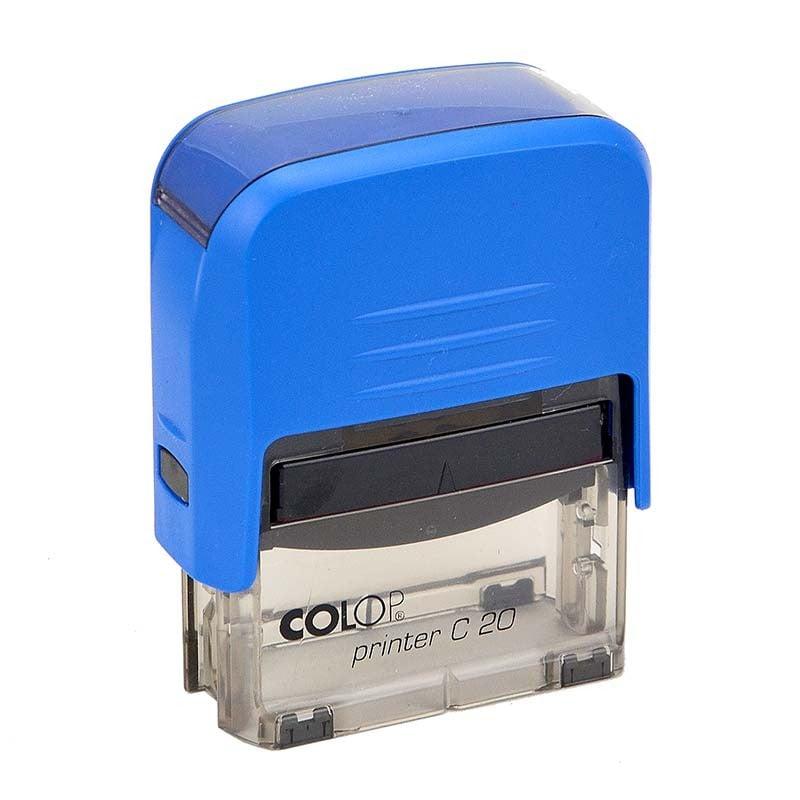 Colop - COLOP SELLO PRINTER C20 FORMULA  REVISADO  ALMOHADILLA E/20 14X38MM AZUL