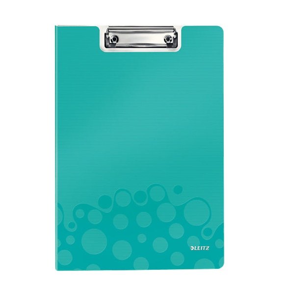 Leitz - WOW Clipfolder with cover portapapel A4 Metal  Poliespuma Azul