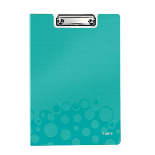 Leitz - WOW Clipfolder with cover portapapel A4 Metal  Poliespuma Azul