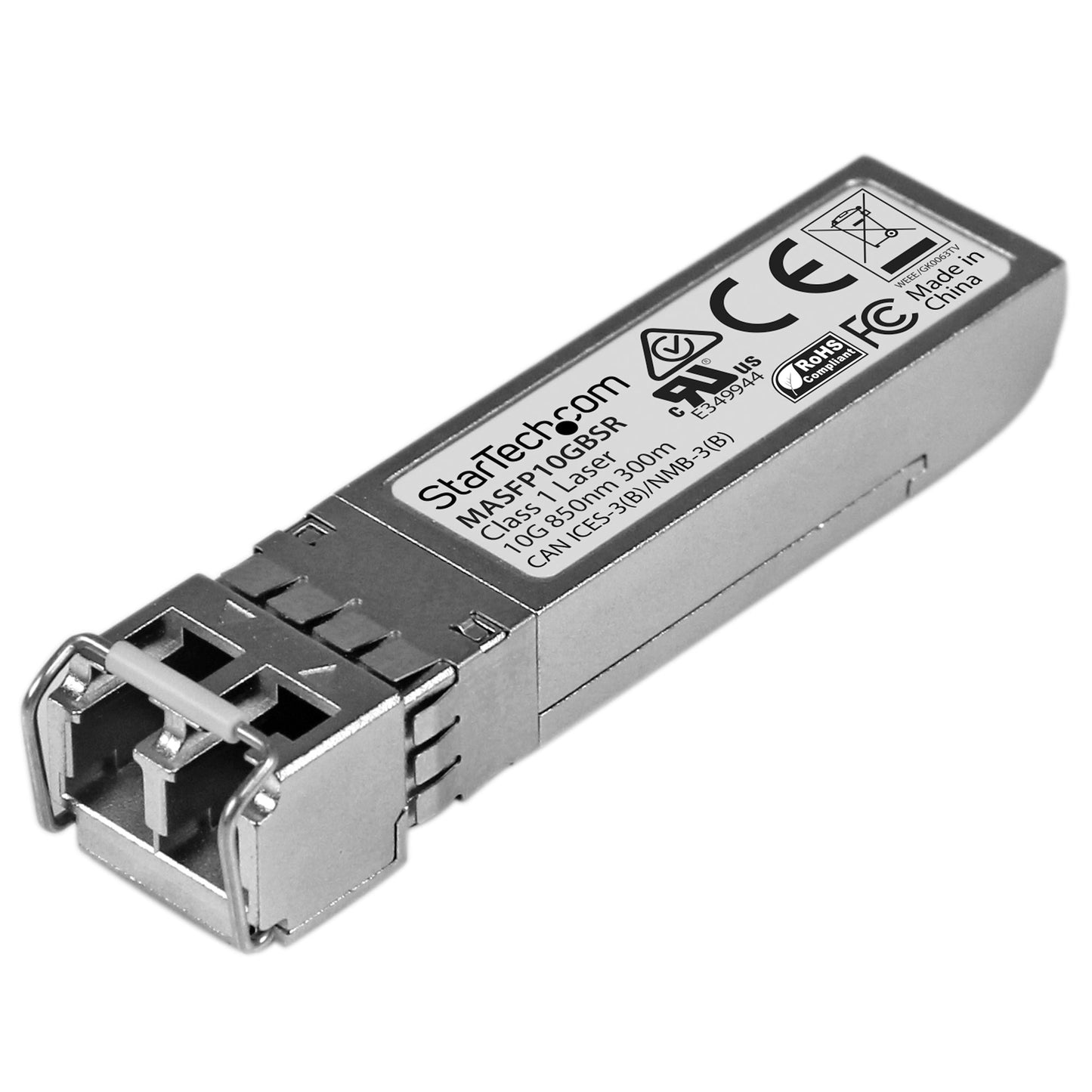 StarTech.com - Módulo SFP+ Compatible con Cisco Meraki MA-SFP-10GB-SR - 10GBASE-SR - Multimodo 10GbE - SFP+ Ethernet Gigabit 10Gb - LC 300m - 850nm - Cisco Meraki MS225/MX400/MS250 DDM