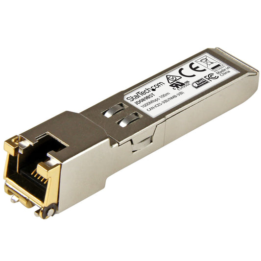 StarTech.com - Módulo Transceptor SFP Compatible con el Modelos JD089B de HPE - 1000BASE-T - SFP a RJ45 Cat6 / Cat5e - SFP Ethernet Gigabit de 1Gb - RJ45 - 100m - HPE 5820AF  12500  5500