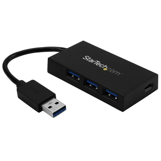 StarTech.com - Hub USB 3.0 de 4 Puertos - Hub USB Tipo-A con 1 Puerto USB-C y 3 Puertos USB-A - Alimentación por Bus USB - Hub Adaptador USB 3.2 Gen 1 (5Gbps) - Ladrón USB Portátil