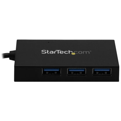 StarTech.com - Ladrón Hub USB 3.0 de 4 Puertos - 5Gbps - Concentrador de 3 Puertos USB-A y 1 Puerto USB-C - Incluye Adaptador de Alimentación