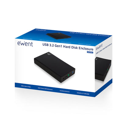 Ewent - EW7056 caja para disco duro externo Caja de disco duro (HDD) Negro 3.5"