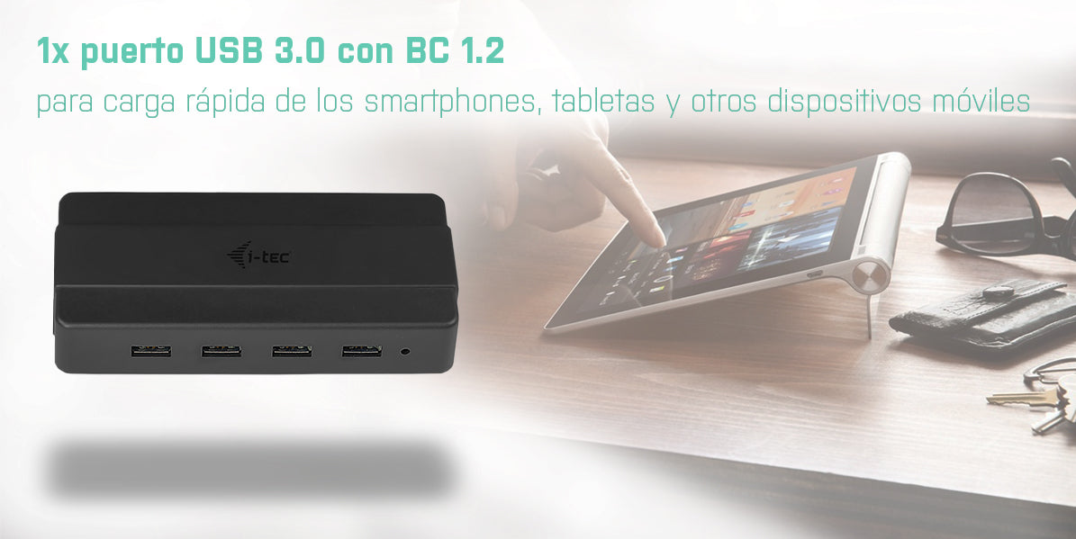 i-tec - USB 3.0 Charging HUB 4 Port + Power Adapter