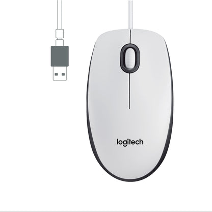 Logitech - M100 ratón Oficina Ambidextro USB tipo A Óptico 1000 DPI