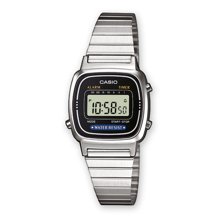 Casio - LA670WEA-1EF reloj Reloj de pulsera Femenino Electrónico Negro  Plata