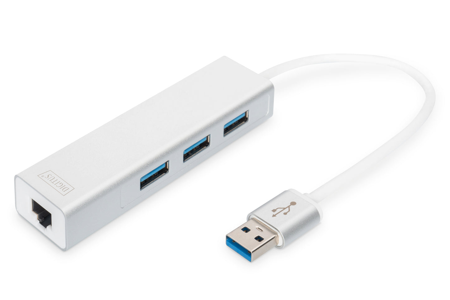 Digitus - Adaptador LAN Gigabit y concentrador USB 3.0 de 3 puertos