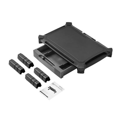 StarTech.com - Base con Cajón para Monitor - de Altura Ajustable con Columnas Apilables - con Soporte para Pantallas hasta 32 Pulgadas