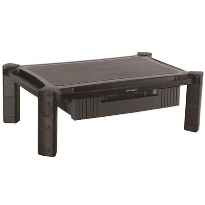 StarTech.com - Base con Cajón para Monitor - de Altura Ajustable con Columnas Apilables - con Soporte para Pantallas hasta 32 Pulgadas