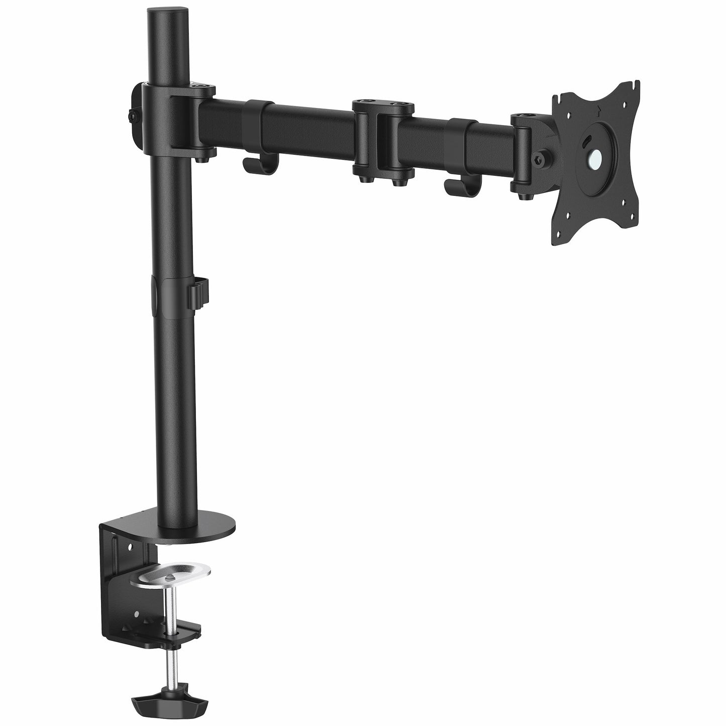 StarTech.com - Soporte VESA de Sobremesa para 1 Monitor - Base para Pantallas VESA de hasta 34" con Mástil Articulado - Altura Ajustable - de Montaje mediante Abrazadera/ Ojal - Negro