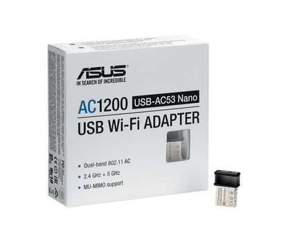 Asus USB-AC53 Nano Adaptador Inalambrico USB AC1200 MU-MIMO 1 pieza(s)