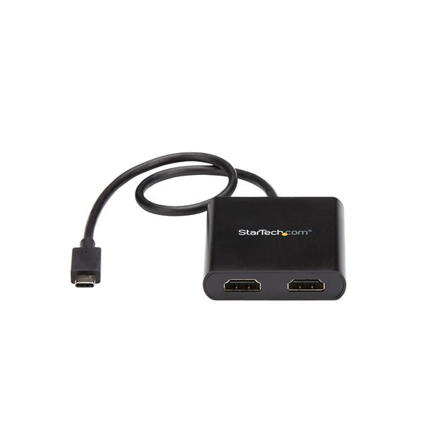 StarTech.com - Adaptador USB a HDMI Doble - Hub MST USB Tipo C - Divisor Multiplicador HDMI Doble 4K 30Hz - HDR - con Cable Incorporado Extra Largo - Solamente para Windows