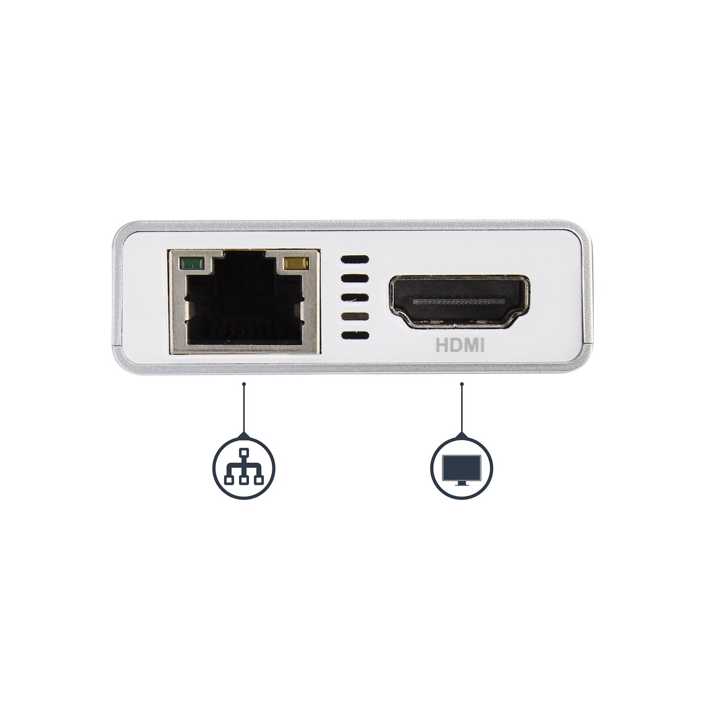 StarTech.com - Adaptador Multipuertos USB-C - Docking Station Portátil USB-C 4K HDMI - Entrega de Potencia 60W - GbE - Hub 2x USB-A 3.0- Mini Dock Portátil USB C para Portátiles - Blanco