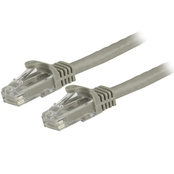 StarTech.com - Cable de 1 5m Cat6 Ethernet de Red Gris - RJ45 sin Enganches - 24AWG