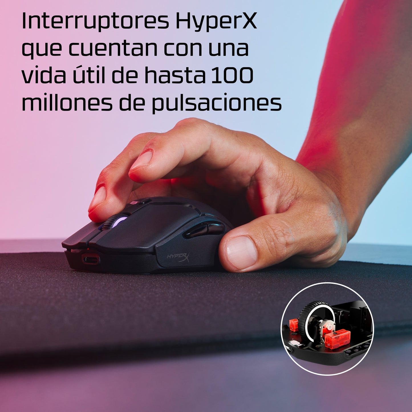 HyperX - HP HYPERX PULSFIRE HASTE 2 MINI WIRELESS GAMING NEGRO -  7D388AA