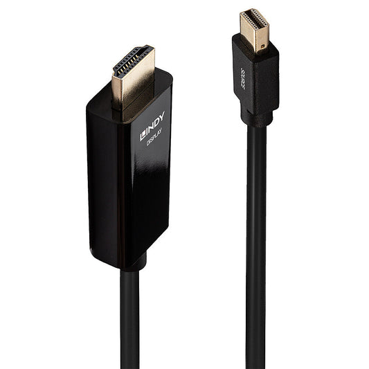 Lindy - 36927 adaptador de cable de vídeo DisplayPort HDMI tipo A (Estándar) Negro