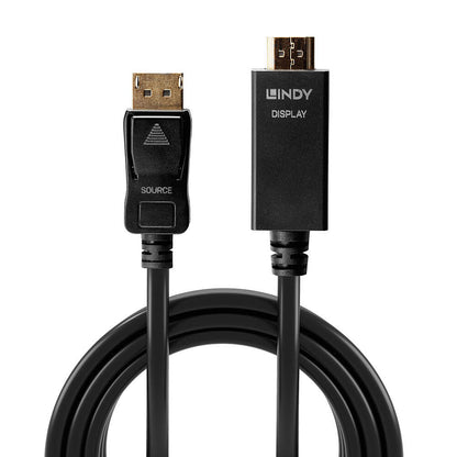 Lindy - 36921 adaptador de cable de vídeo 1 m DisplayPort HDMI tipo A (Estándar) Negro