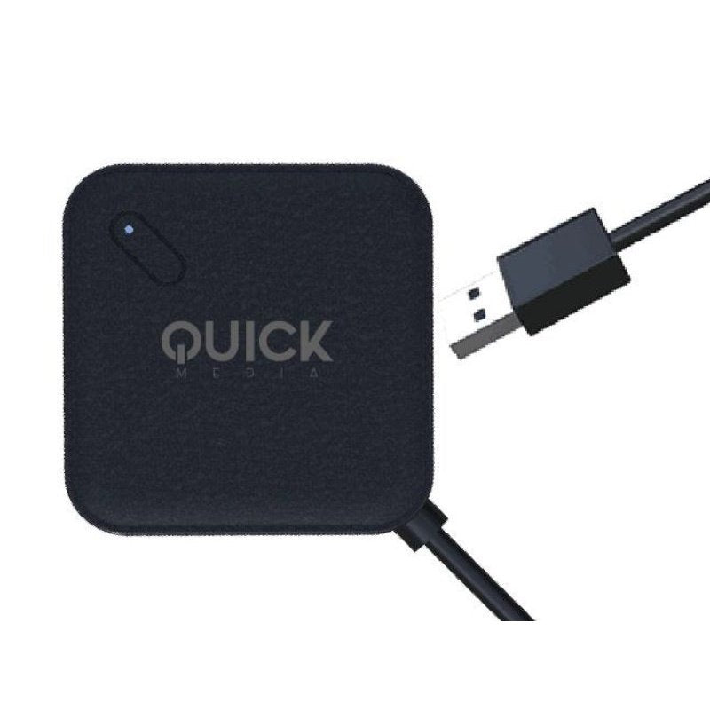 Quick Media - QMH304PB hub de interfaz USB 3.2 Gen 1 (3.1 Gen 1) Type-A 5000 Mbit/s Negro