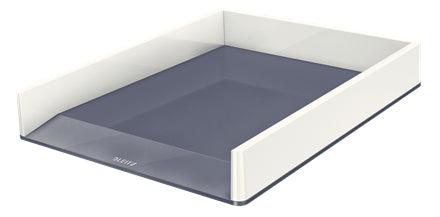 Leitz - 53611001 bandeja de escritorio/organizador Poliestireno Metálico  Blanco