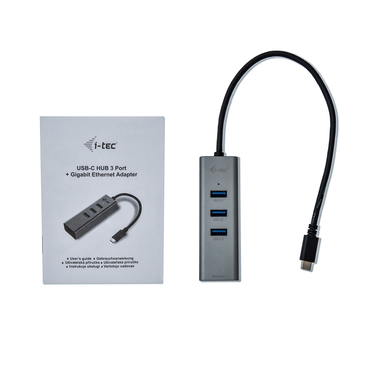 i-tec - Metal USB-C HUB 3 Port + Gigabit Ethernet Adapter