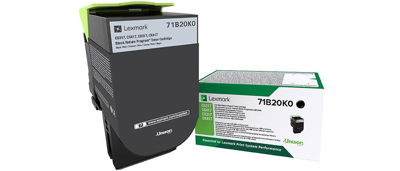 Lexmark 71B20K0 cartucho de tóner 1 pieza(s) Original Negro