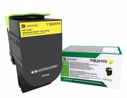 Lexmark 71B2HY0 cartucho de tóner 1 pieza(s) Original Amarillo