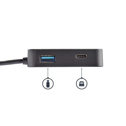 StarTech.com - Adaptador Multipuertos USB C - Mini Dock Portátil USB-C 4K HDMI - Gigabit Ethernet - Hub USB 3.0 (1x USB-A 1x USB-C) - Adaptador Multi USB TipoC - Compatible con Thunderbolt 3