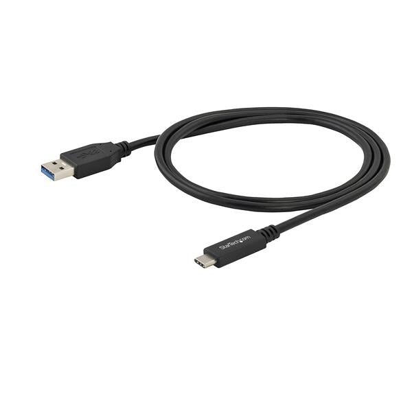 StarTech.com - Cable de Carga y Sincronización USB-A a USB-C de 1m - Cable USB de 5Gbps - Cable de Datos USB-A a USB Tipo C - M/M - Negro