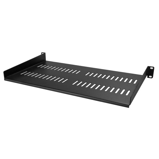 StarTech.com - Bandeja Estante Ventilado de 1U para Armario Rack de Servidores de 19 Pulgadas - de 10 Pulgadas (254mm) de Profundidad - Acero de Servicio Pesado - Capacidad de 20kg - Negro