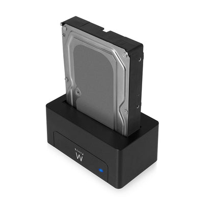 Ewent - EW7012 base de conexión para disco duro USB 3.2 Gen 1 (3.1 Gen 1) Type-B Negro