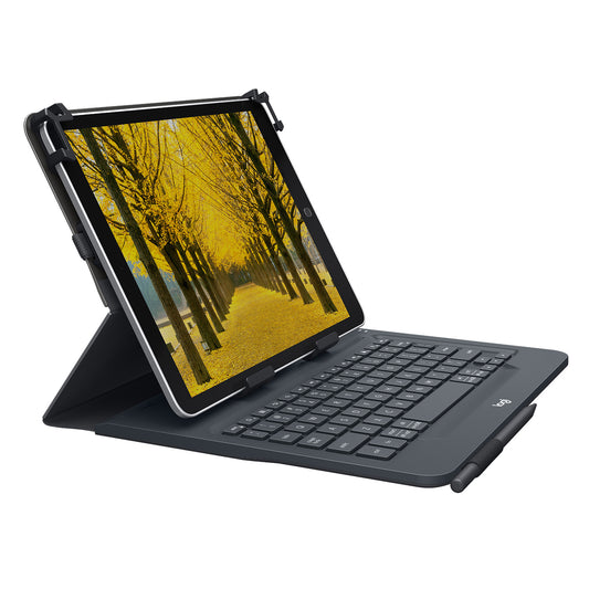 Logitech - Universal Folio Negro Bluetooth QWERTY Español