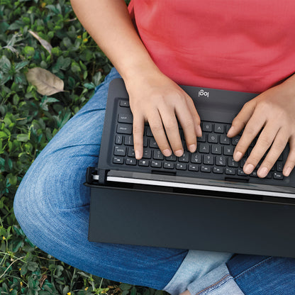 Logitech - Universal Folio Negro Bluetooth QWERTY Español