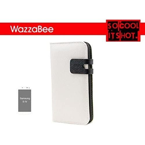 Sin Marca - FUNDA WAZZABEE PARA SAMSUNG S IV POLIPIEL  MARCO INT. PLASTICO CIERRE MAGNETICO BLANCO (WB-S4-WP-WH)