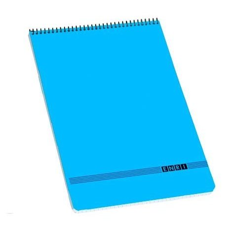 ENRI - ENRI CUADERNO ESPIRAL SUPERIOR OFICINA 80H 4X4 TAPA BLANDA 4º AZUL -10U-